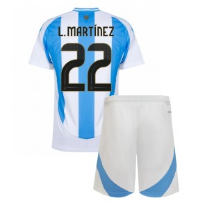 Argentina Lautaro Martinez #22 Domaci Dres za Dječji Copa America 2024 Kratak Rukavima (+ kratke hlače)